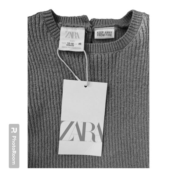 Zara Mixed Media Toddler Dress 12-18m NWT - Picture 3 of 3